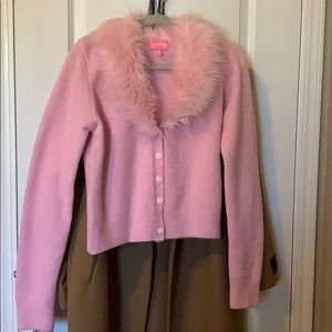 SOLD Sugar thrill pink fur sweater SOLD